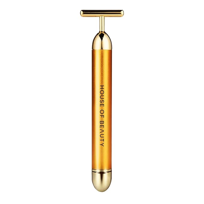 24K Gold Energy Beauty Bar Electric Facial Massage Roller
