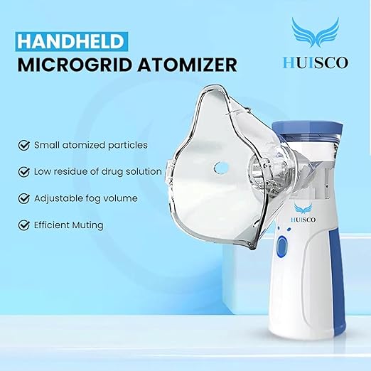 Portable Nebulizer for Adults and Kids Travel and Household Use, Handheld Mesh Nebulizer for Breathing Problems,